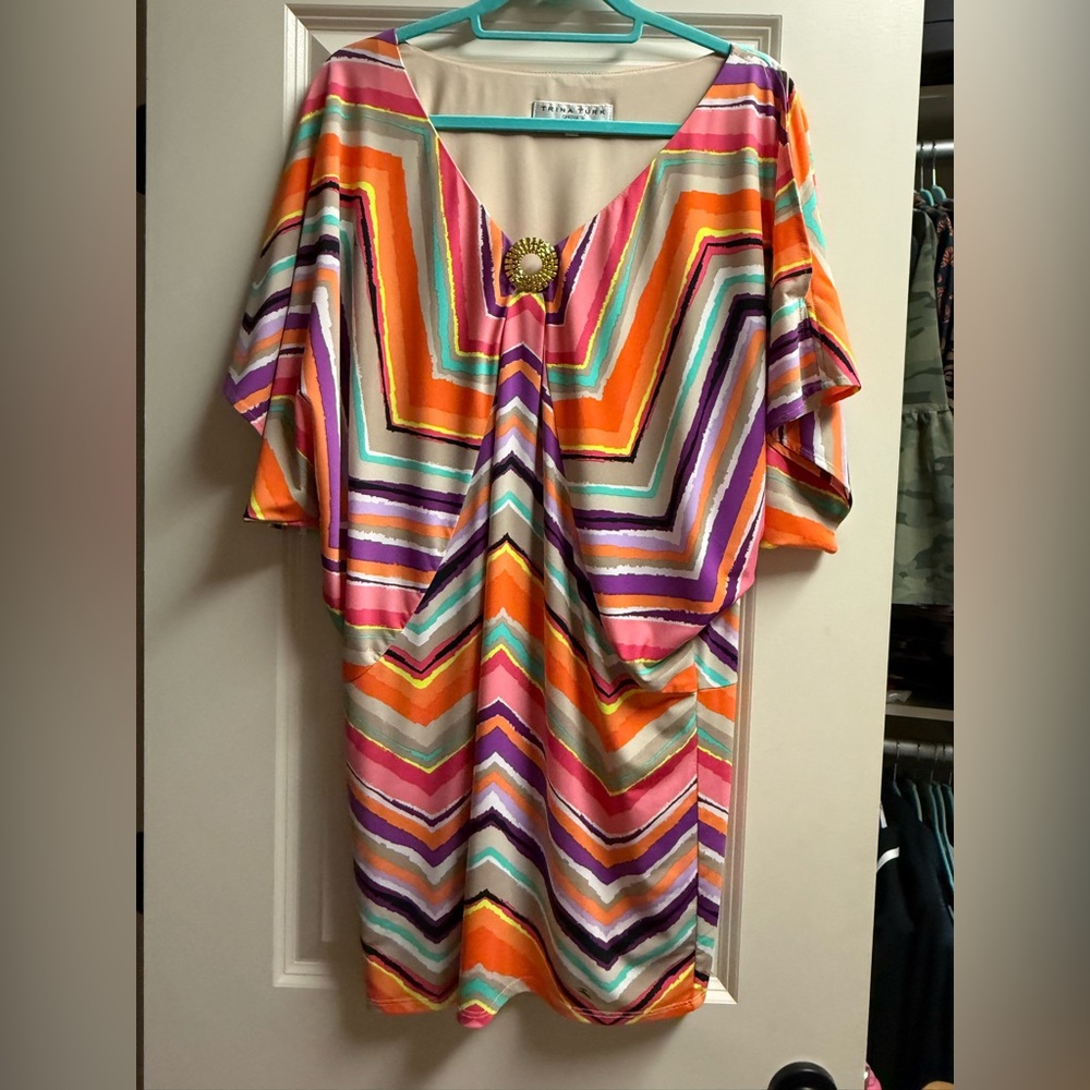 Trina Turk Multicolor Chevron Dress